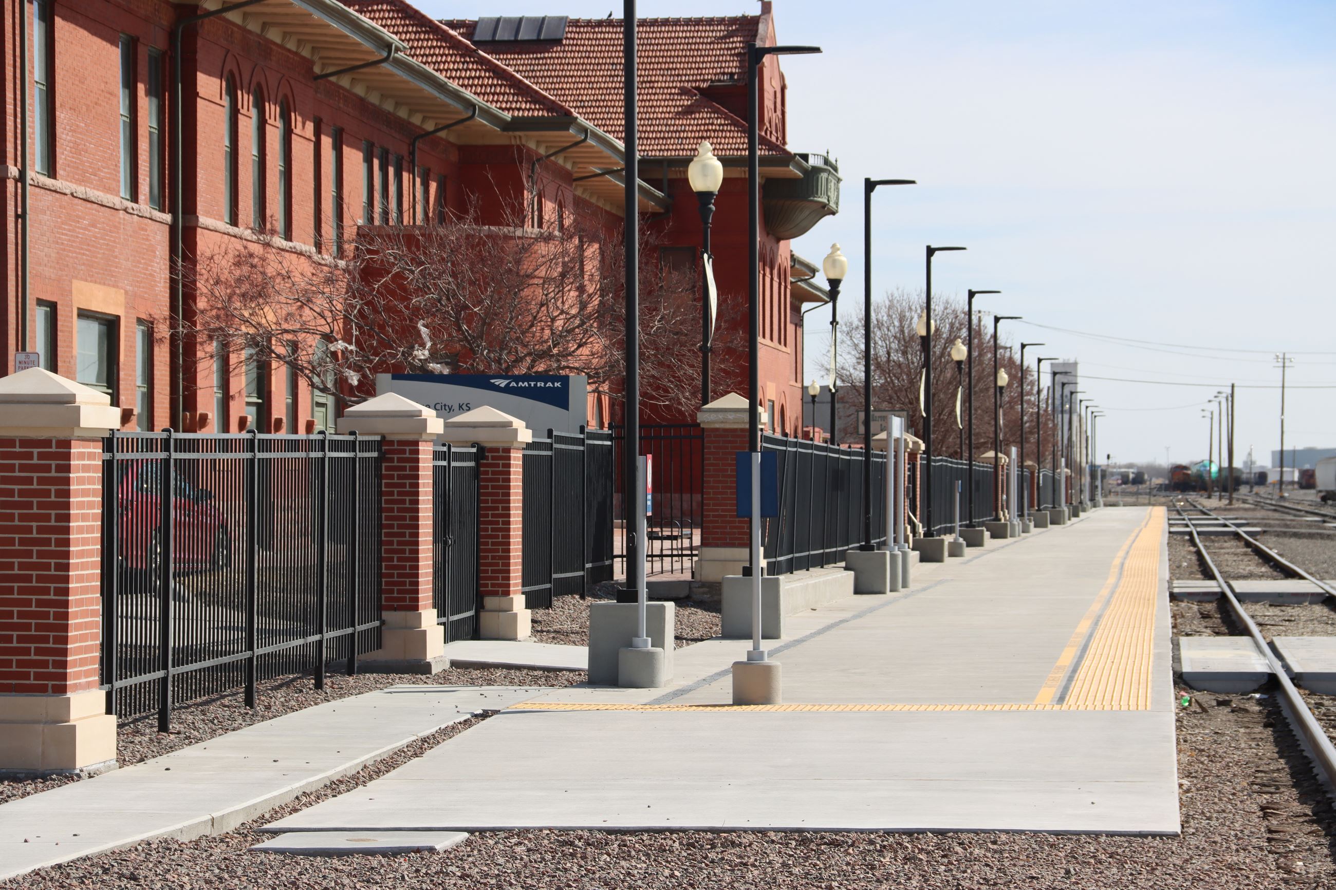 Amtrak Platform at the Historic Santa Fe Depot in Dodge City, KS
