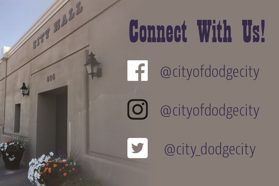 Connect with the City of Dodge City on Facebook, Instagram, and Twitter
