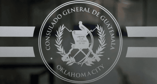 Black/white Guatemalan Consulate seal